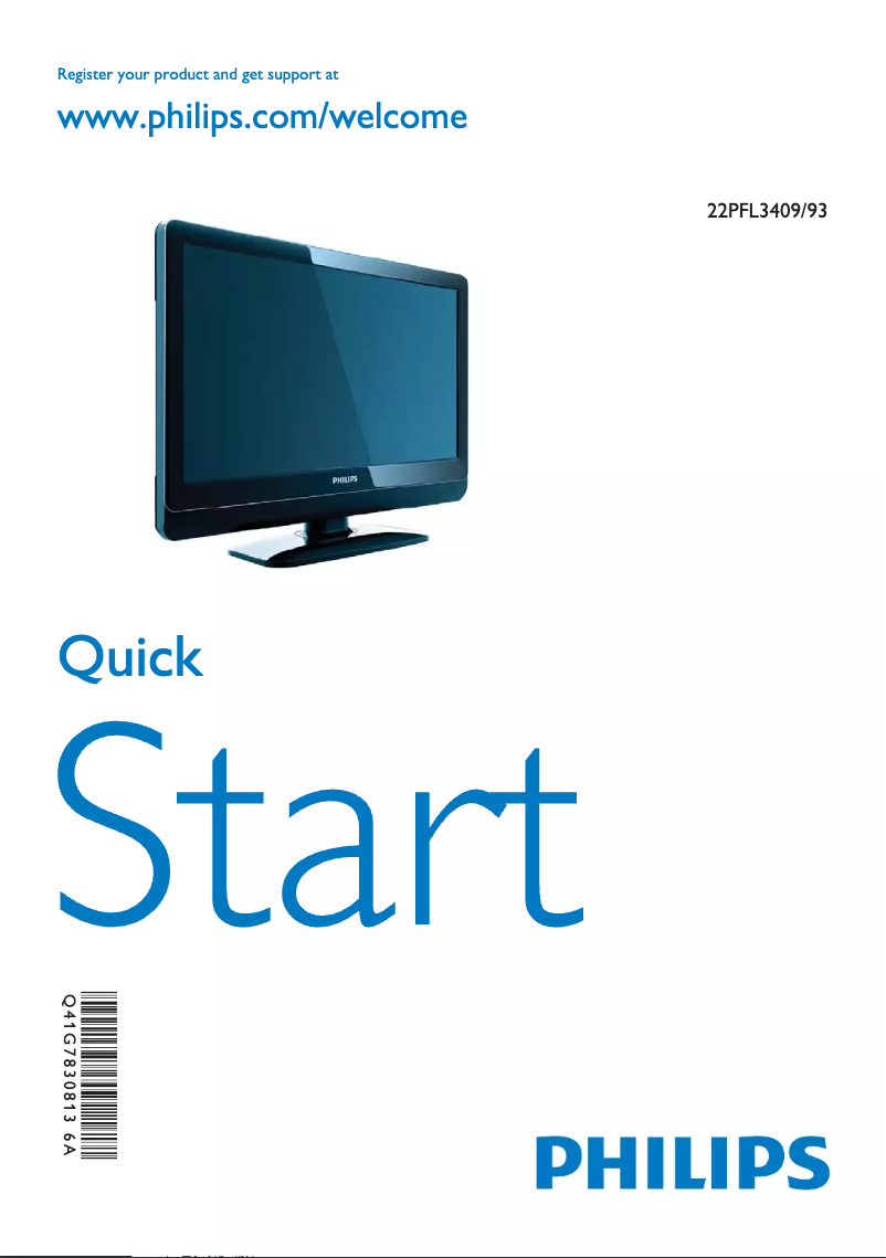 First page image of the manual for 22PFL3409