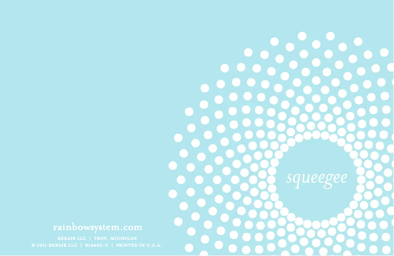 Page 1 de la notice Manuel utilisateur Rainbow Squeegee