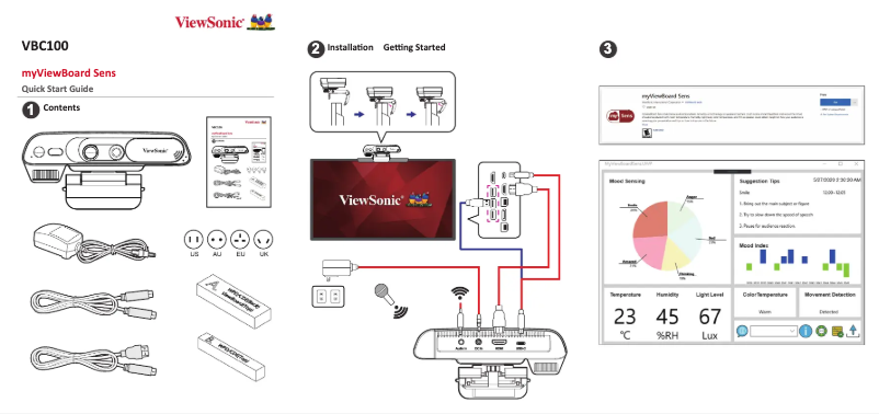 Page n°1 - Guide de démarrage rapide Viewsonic VBC100