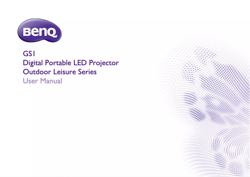 Page 1 de la notice Manuel utilisateur BenQ GS1