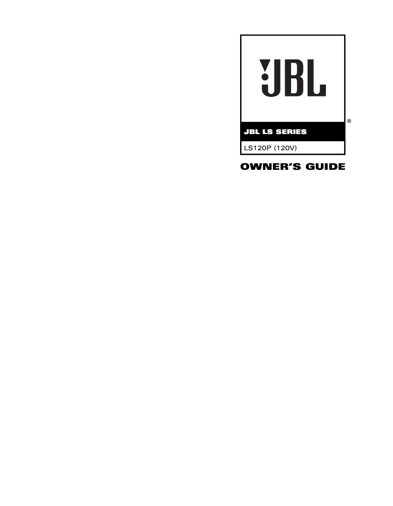 Page 1 de la notice Manuel utilisateur JBL LS120P
