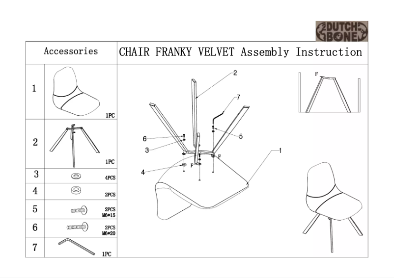Page 1 de la notice Manuel utilisateur Dutchbone Franky