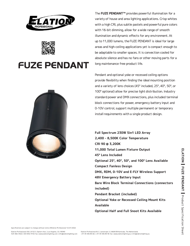 Image de la première page du manuel de l'appareil Fuze Pendant