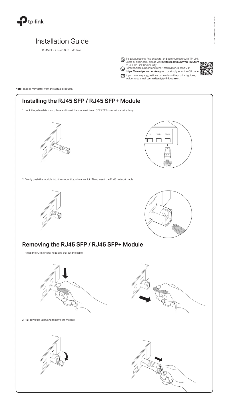 Image de la première page du manuel de l'appareil TL-SM5310-T
