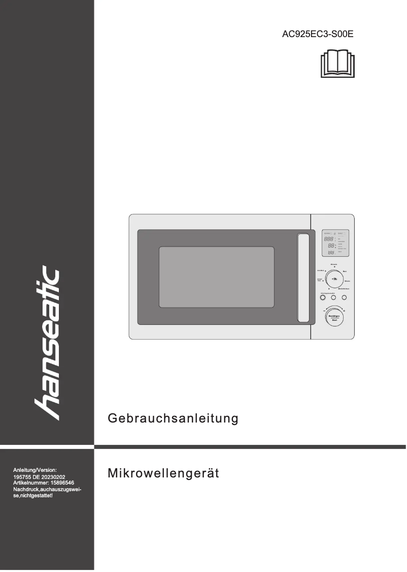 Image de la première page du manuel de l'appareil AC925EC3-S00E