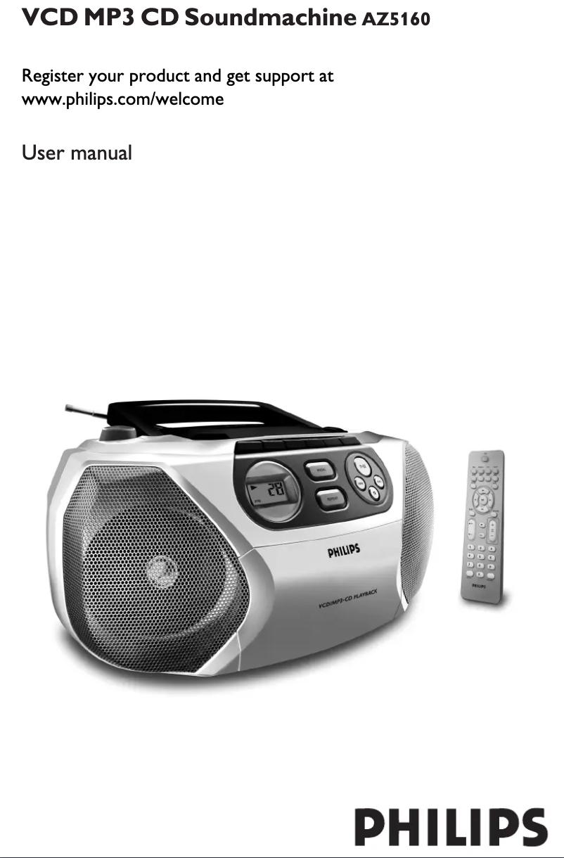 Page n°1 - Manuel utilisateur Philips AZ5160