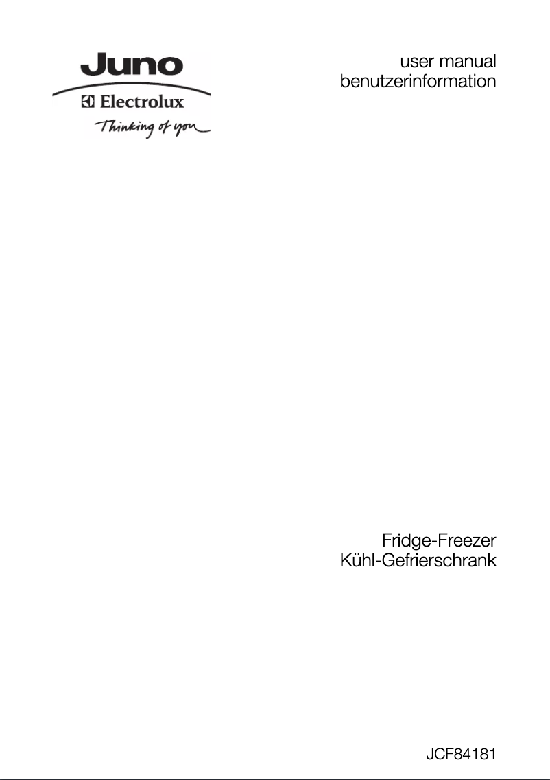 Página 1 del manual Manual de usuario Juno Electrolux JCF84181