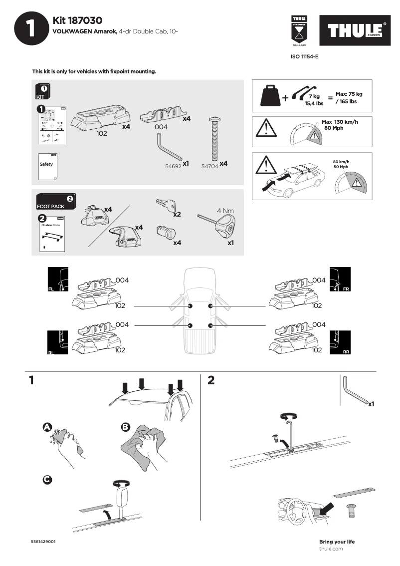 Image de la première page du manuel de l'appareil Kit 187030
