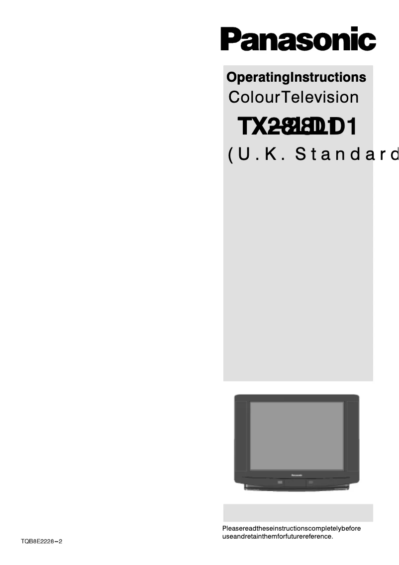 Página 1 del manual Manual de usuario Panasonic TX-28LD1