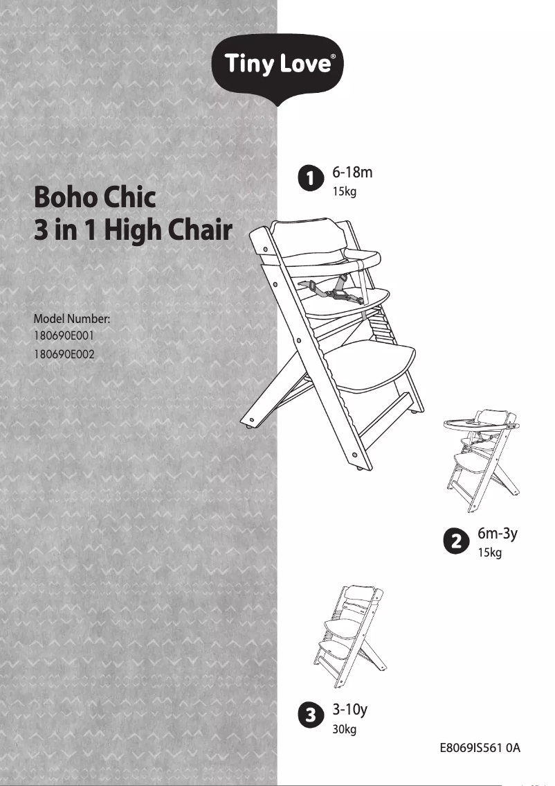 Page 1 de la notice Manuel utilisateur Tiny Love Boho Chic