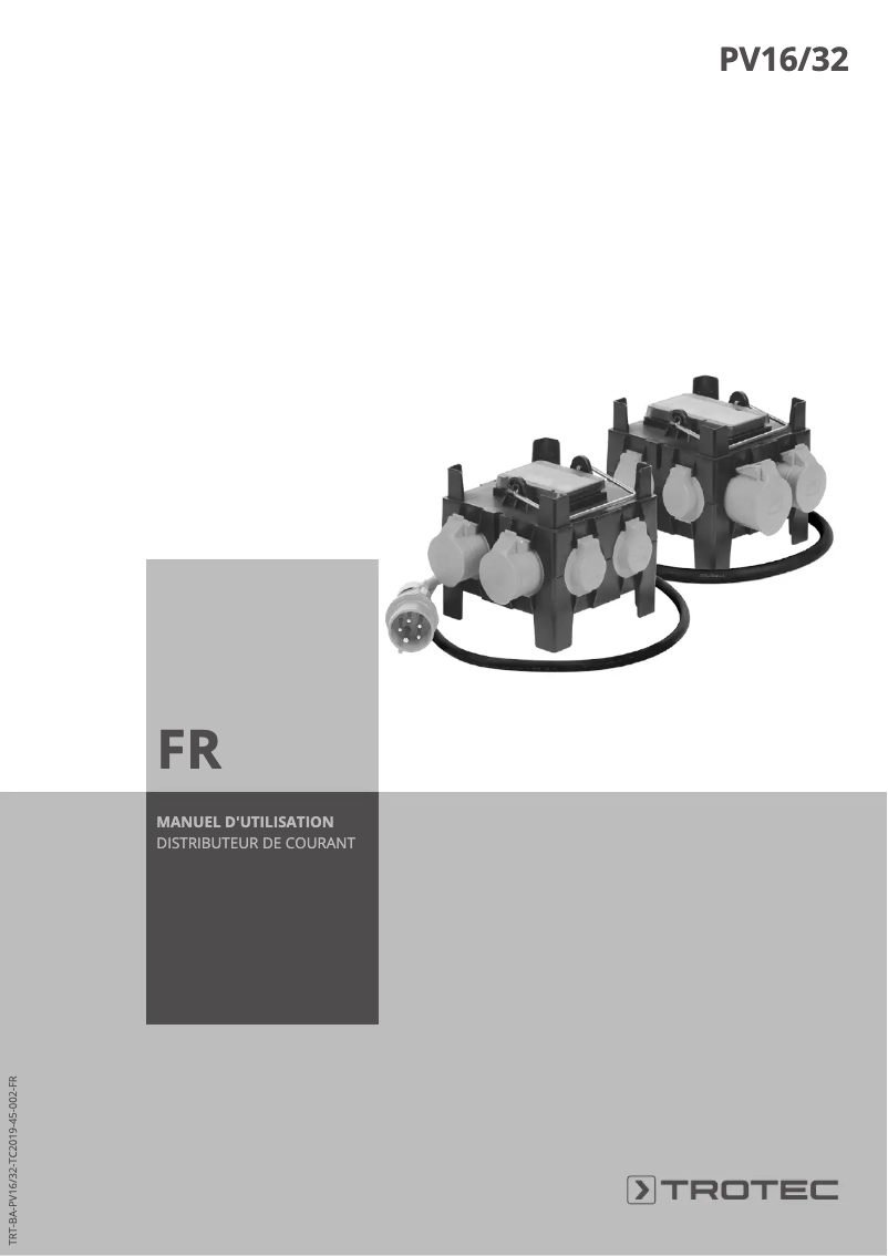 Page n°1 - Manuel utilisateur Trotec PV16