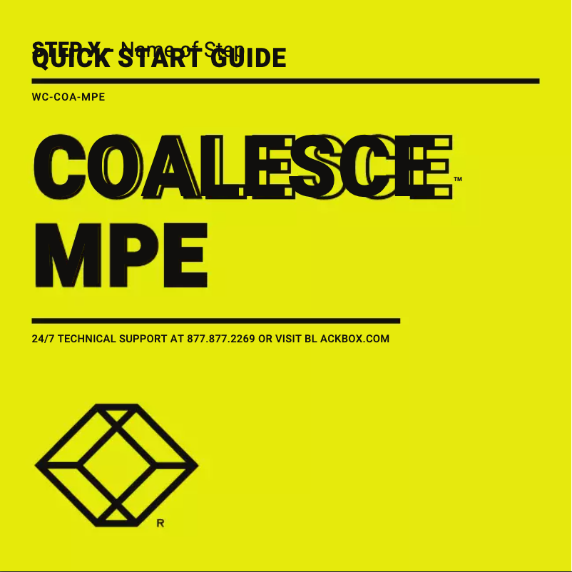 Image de la première page du manuel de l'appareil WC-COA-MPE