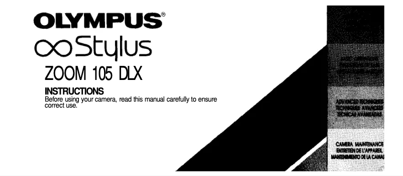 Image de la première page du manuel de l'appareil Infinity Stylus Zoom 105 DLX