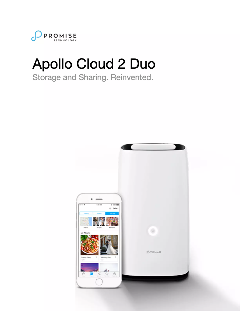 Page n°1 - Manuel utilisateur Promise Technology Apollo Cloud 2 Duo