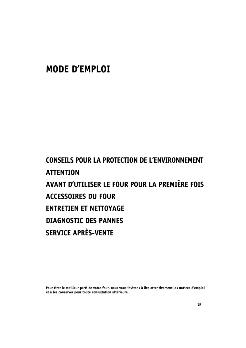 Page 1 de la notice Manuel utilisateur Bauknecht BLZE 6100/IN