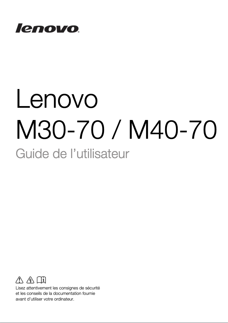Page n°1 - Manuel utilisateur Lenovo M40-70