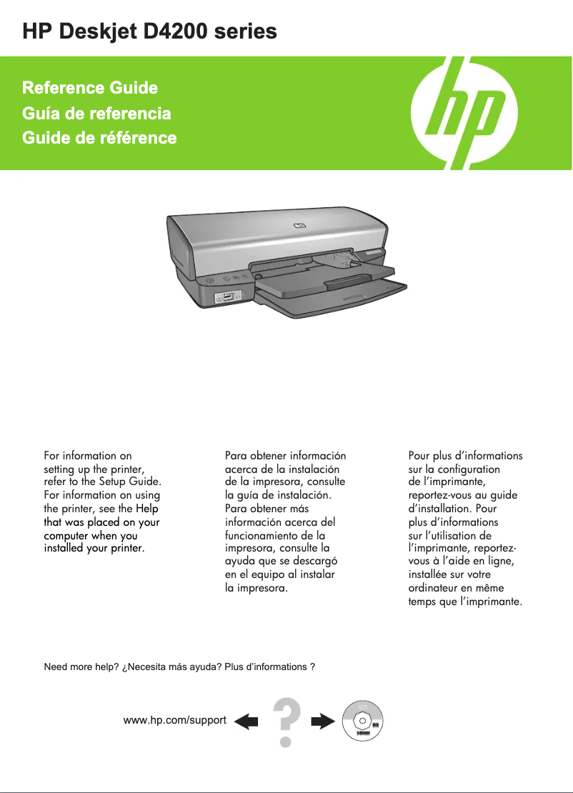 Page 1 de la notice Manuel utilisateur HP DeskJet D4200
