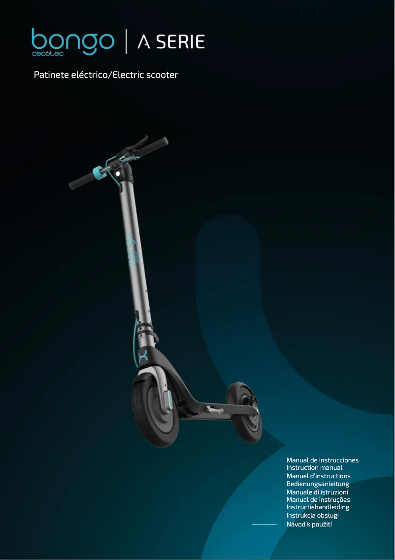 Image de la première page du manuel de l'appareil Bongo Serie A