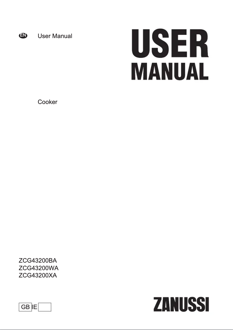 Page n°1 - Manuel utilisateur Zanussi ZCG43200WA