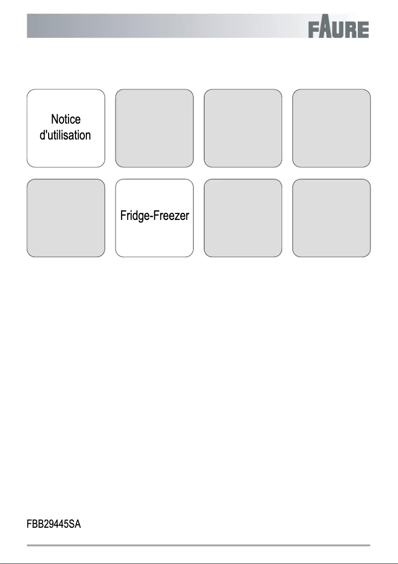 Page 1 de la notice Manuel utilisateur Faure FBB29445SA