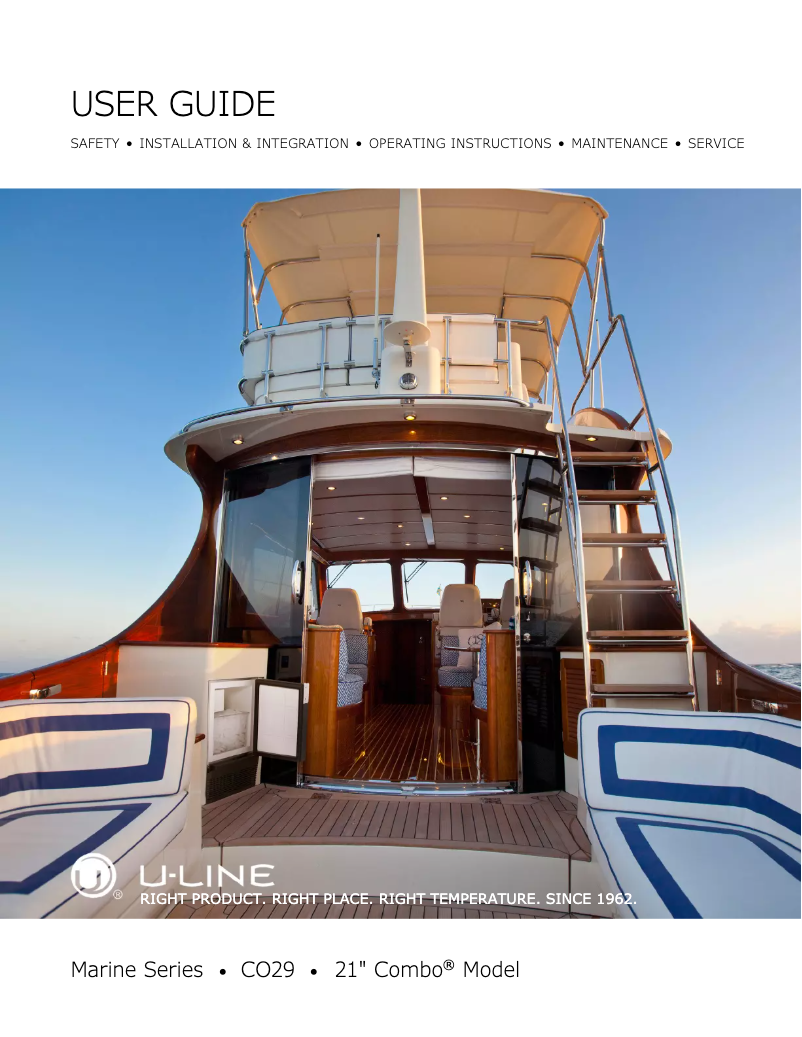 Image de la première page du manuel de l'appareil Marine ULN-CO29B-20A