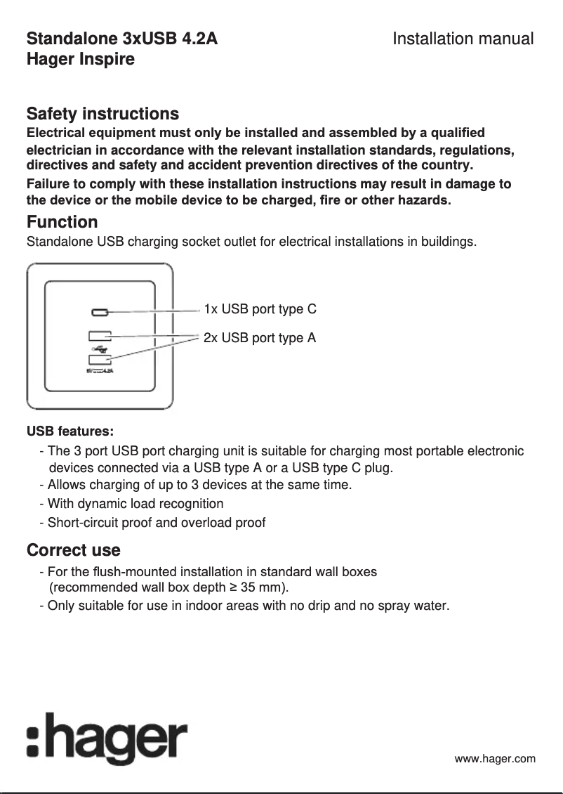Image de la première page du manuel de l'appareil WGCS3USB