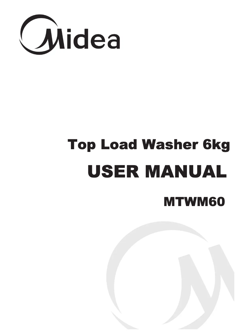 Página 1 del manual Manual de usuario Midea MTWM60