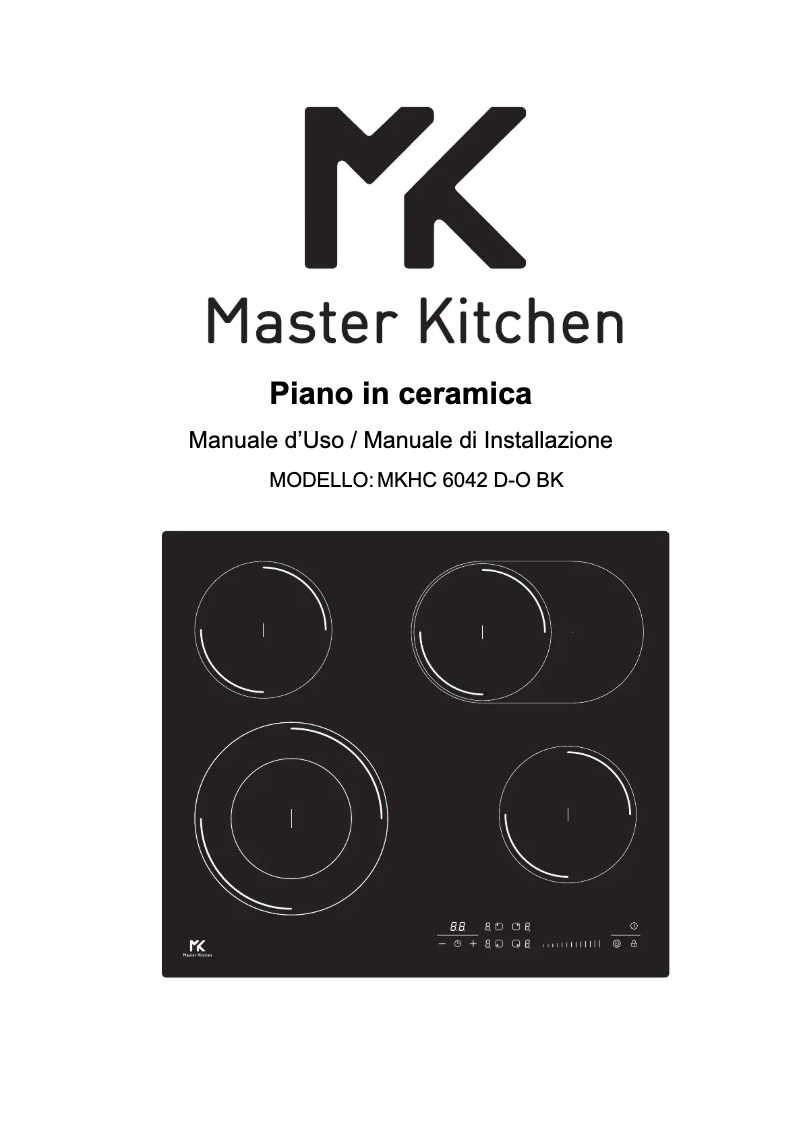 Page n°1 - Manuel utilisateur Master Kitchen MKHC 6042 D-O BK