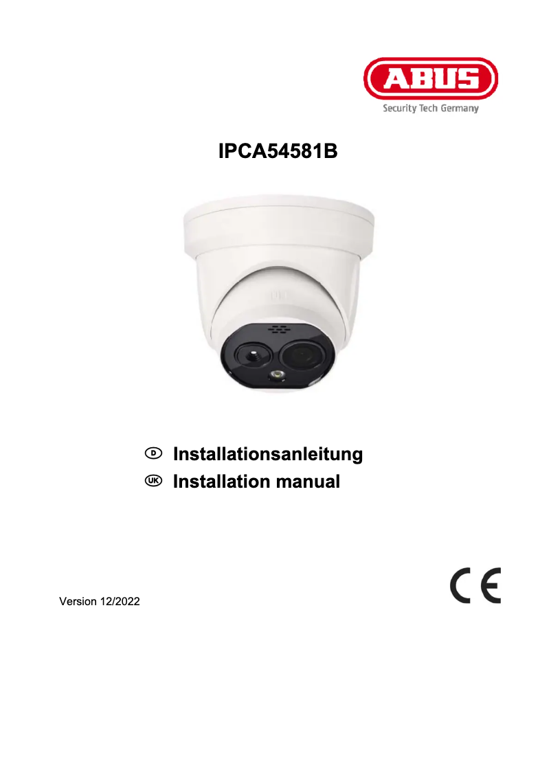 Image de la première page du manuel de l'appareil IPCA54581B