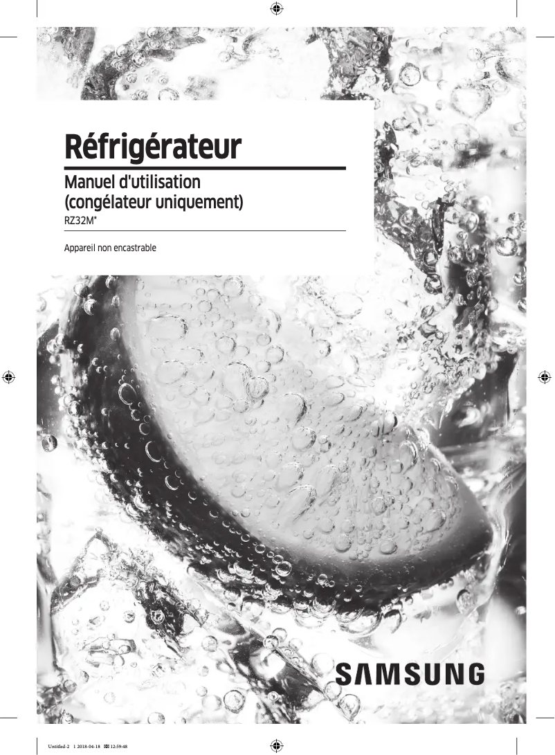 Image de la première page du manuel de l'appareil RZ32M7105WW
