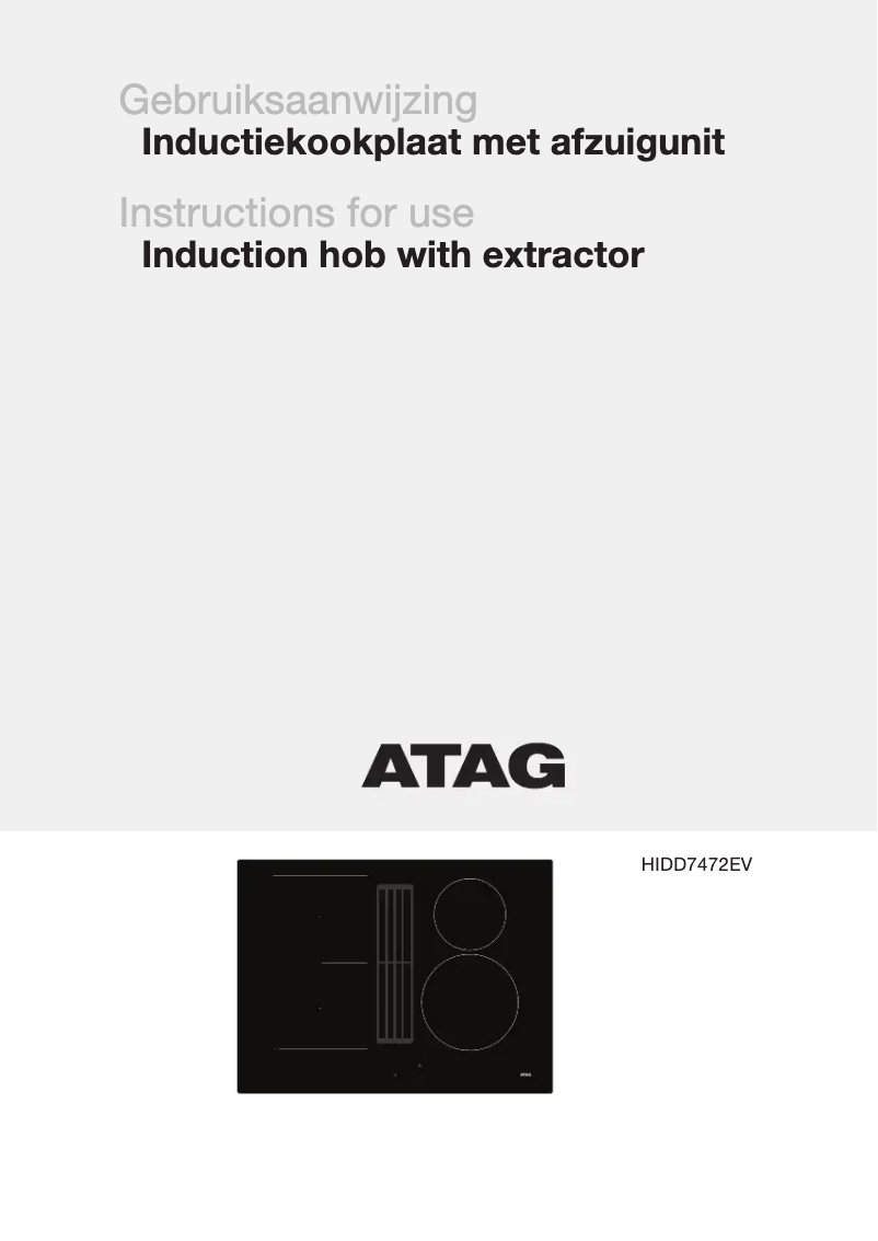 Page n°1 - Mode d'emploi Atag HIDD7472EV