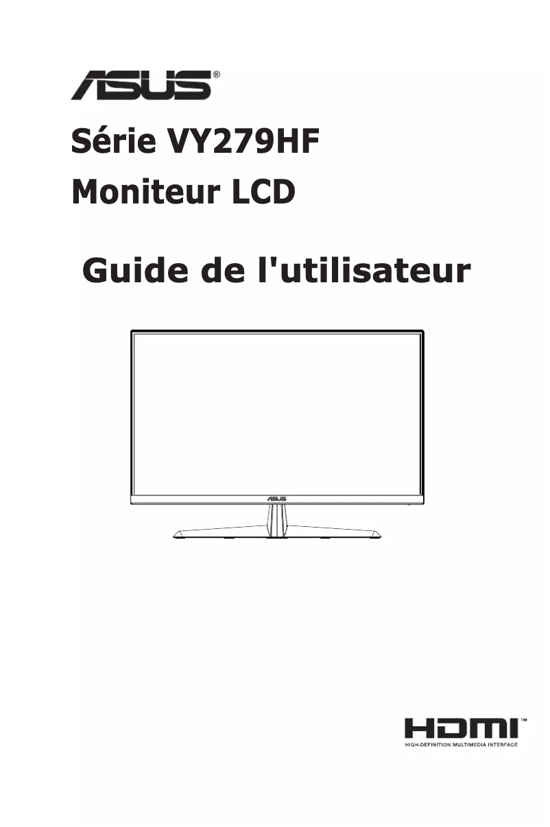 Page n°1 - Manuel utilisateur Asus VY279HF