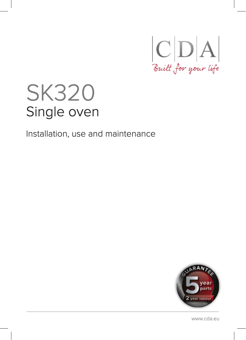 Page 1 of the manual User Manual CDA SK320SS