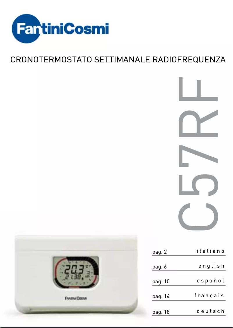 Page n°1 - Manuel utilisateur Fantini Cosmi Intellitherm C57RFR