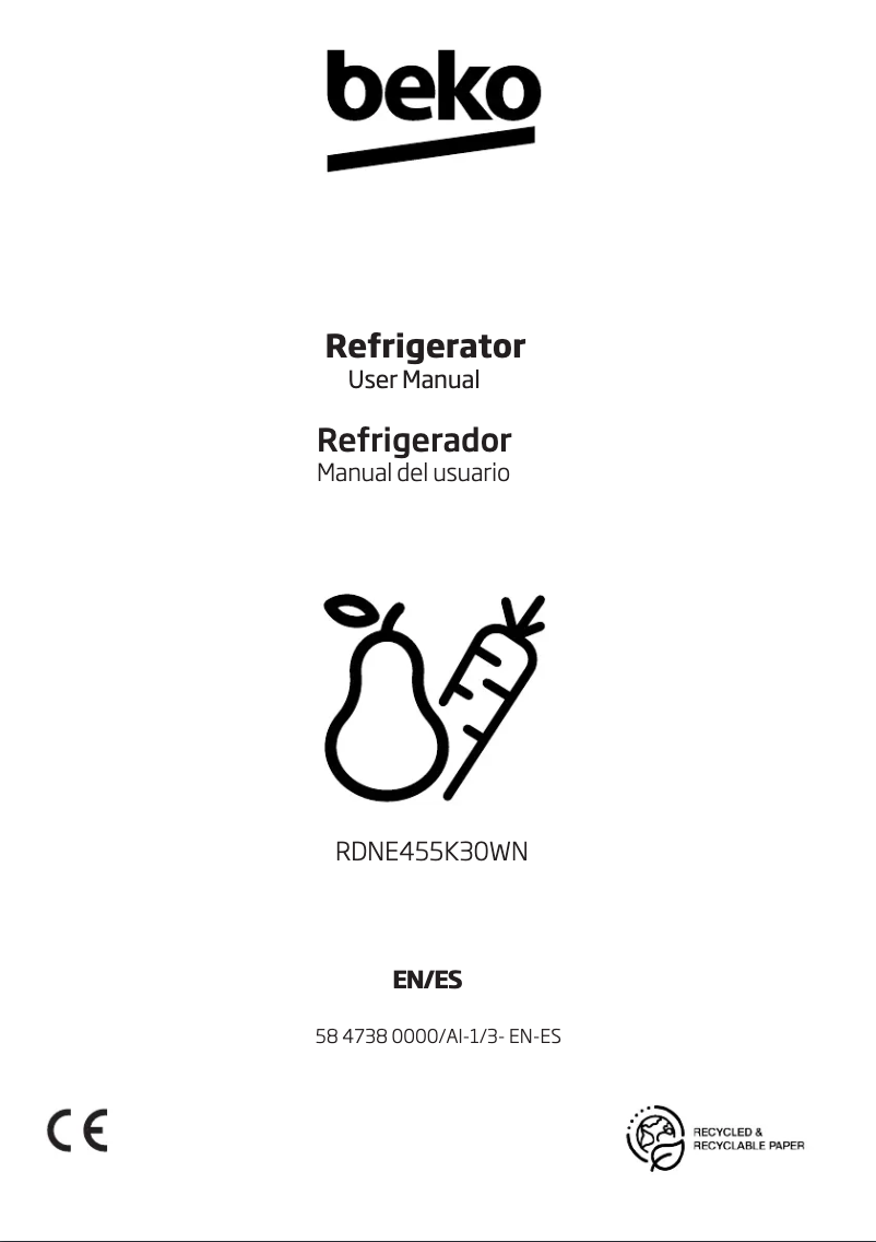Image de la première page du manuel de l'appareil RDNE455K30WN
