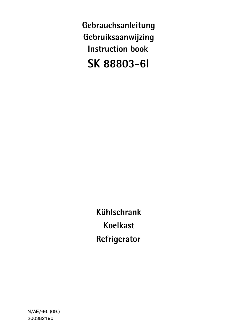 Page 1 de la notice Manuel utilisateur AEG Santo K 88803 I