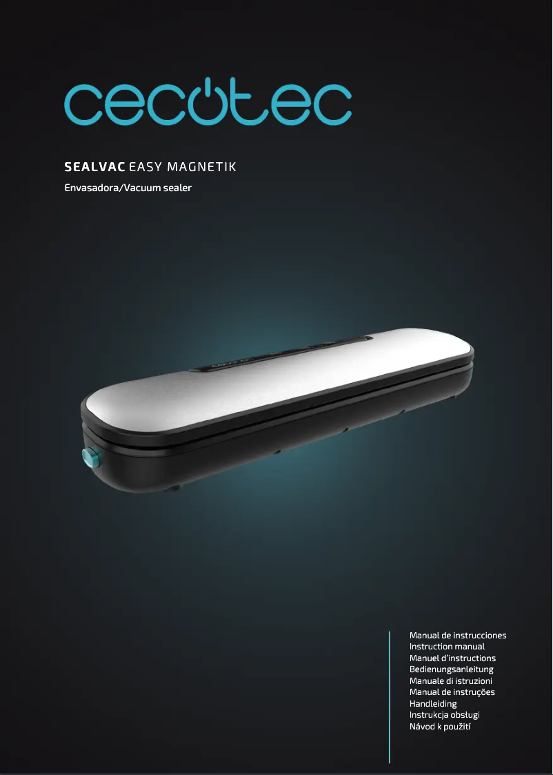 Page n°1 - Manuel utilisateur Cecotec SealVac Easy Magnetik