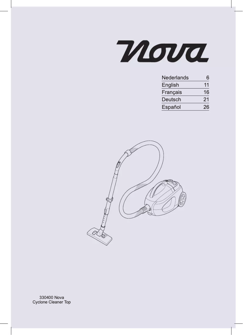 Página 1 del manual Manual de usuario Nova Cyclone Cleaner Top 330400
