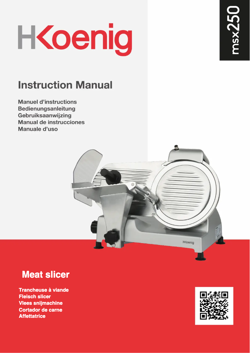 Page n°1 - Manuel utilisateur H.Koenig MSX250