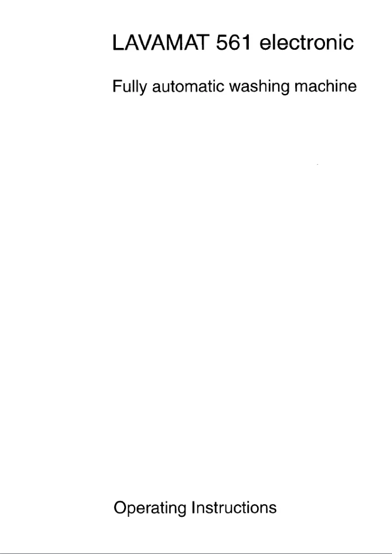 Página 1 del manual Manual de usuario AEG Lavamat 561 BZ