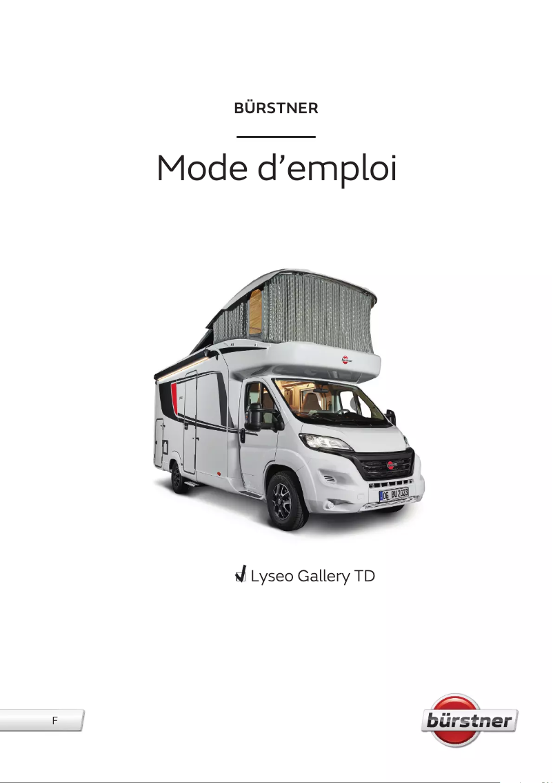 Page 1 de la notice Manuel utilisateur Bürstner Gallery (2023)