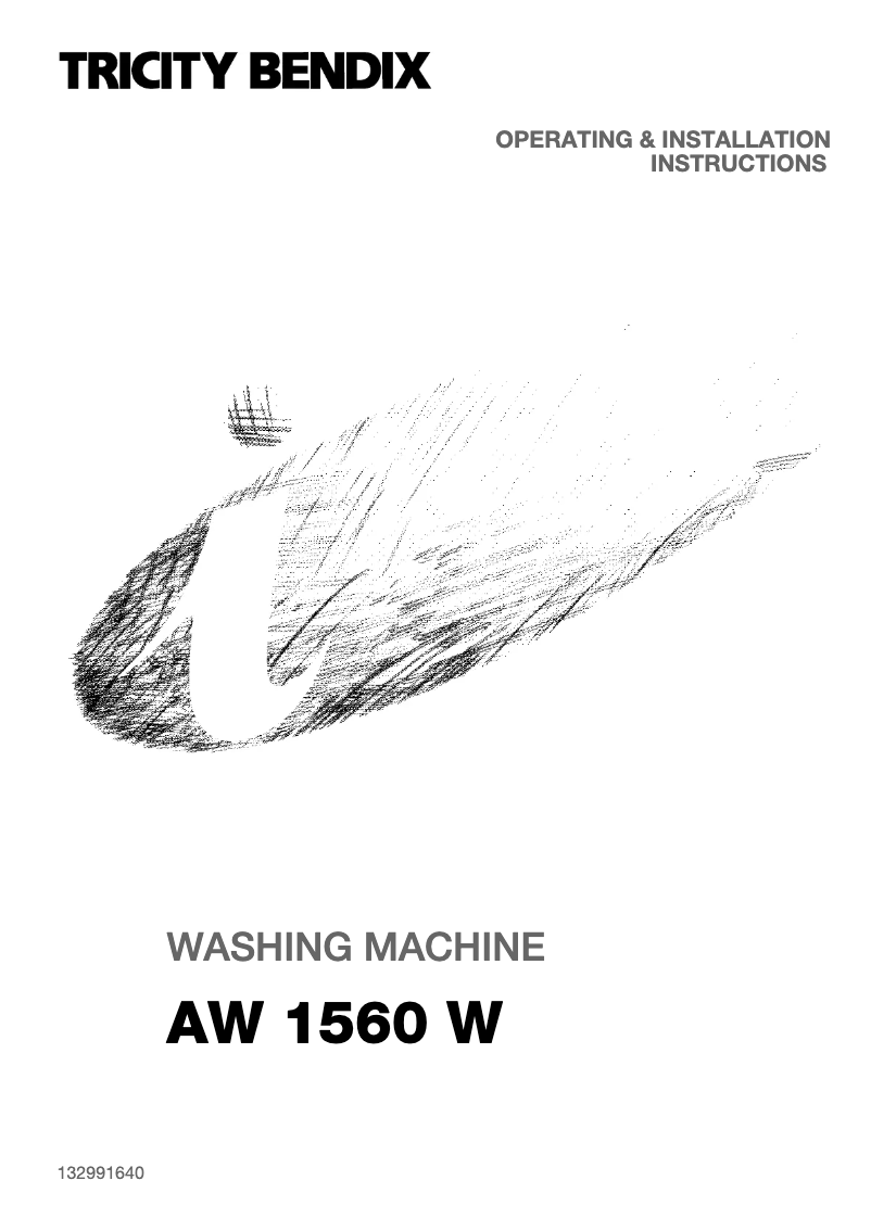 Page n°1 - Manuel utilisateur Tricity Bendix AW 1560 W