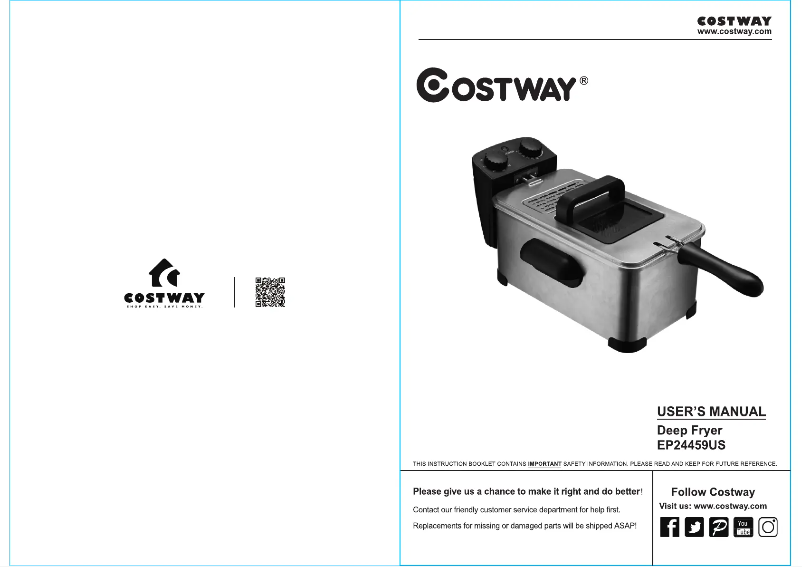 Page n°1 - Manuel utilisateur Costway EP25590US