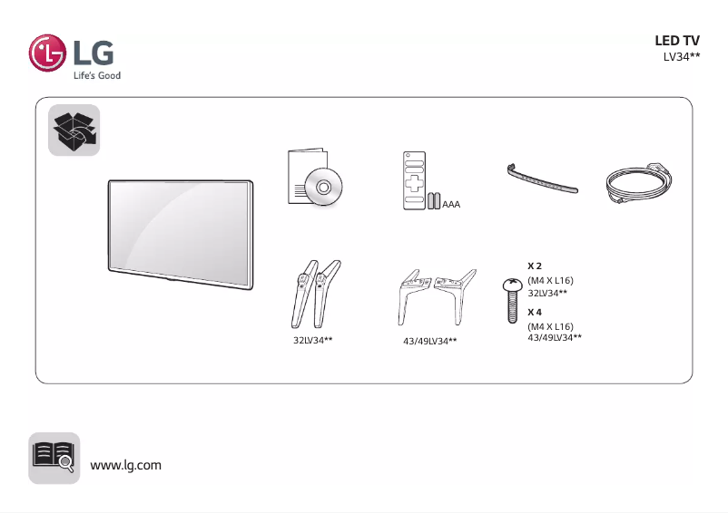 Página 1 del manual Manual de usuario LG 49LV340C