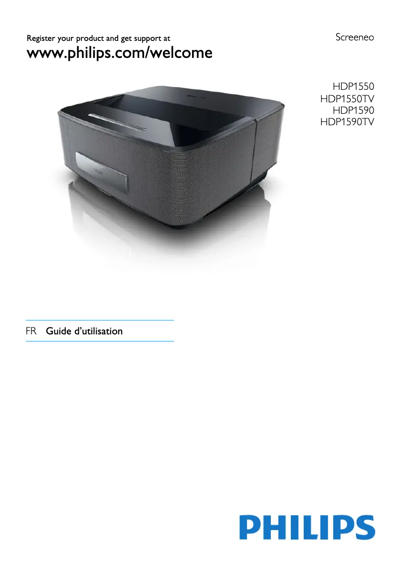 Page 1 de la notice Manuel utilisateur Philips Screeneo HDP1550TV