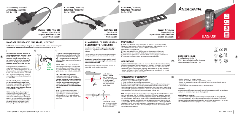 Page 1 de la notice Manuel utilisateur Sigma Blaze Flash