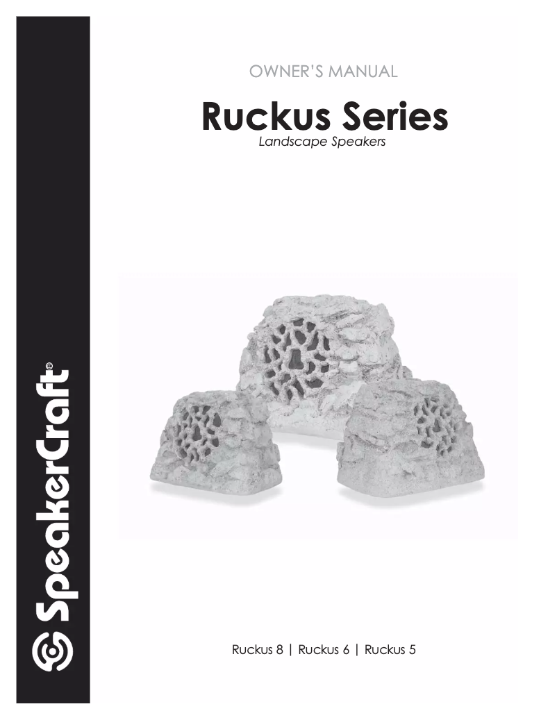 Page n°1 - Manuel utilisateur SpeakerCraft Ruckus 8