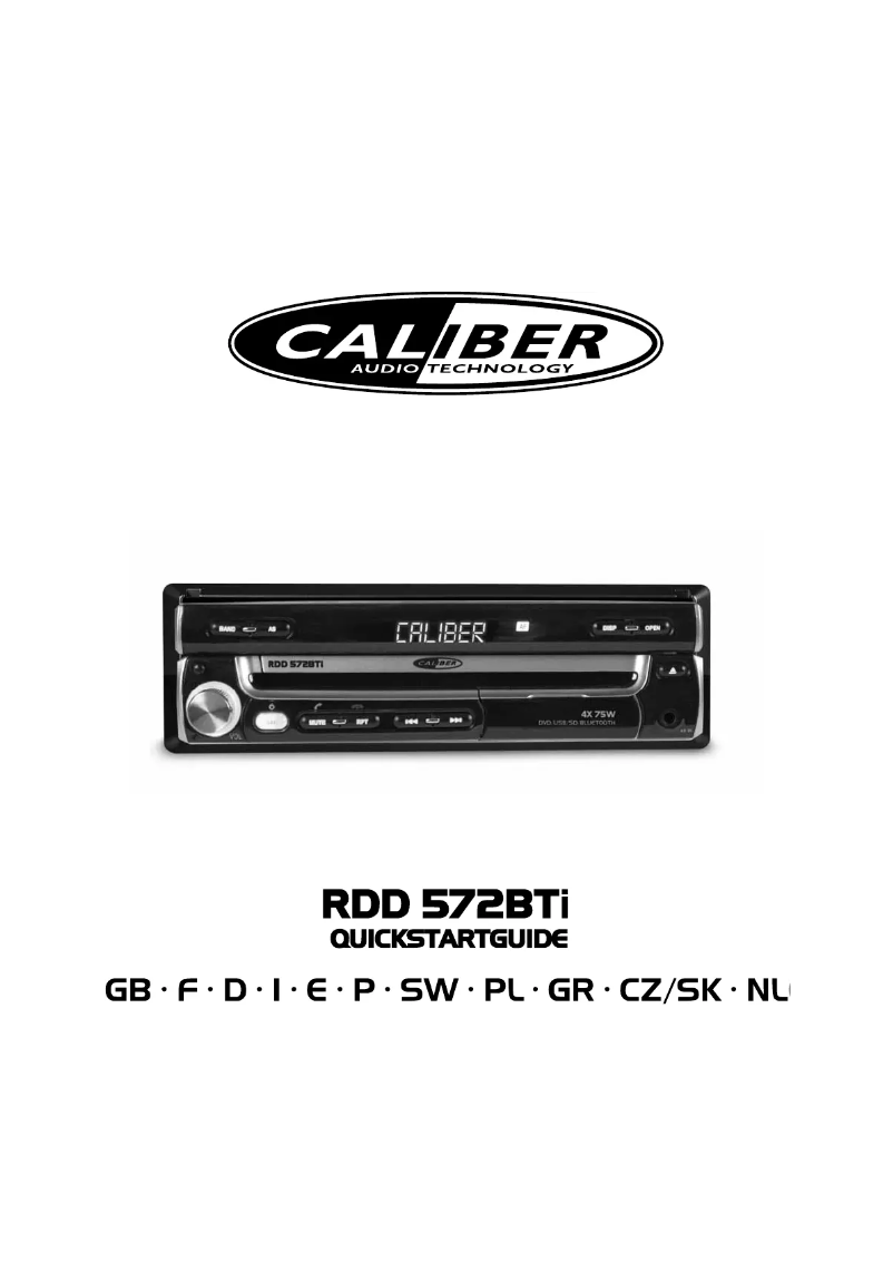 Page 1 de la notice Manuel utilisateur Caliber RDD 572BTI