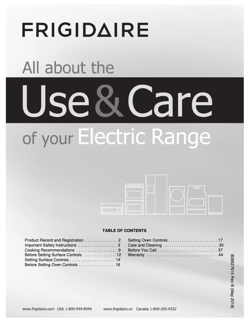 Page 1 de la notice Manuel utilisateur Frigidaire FFEF3016VW