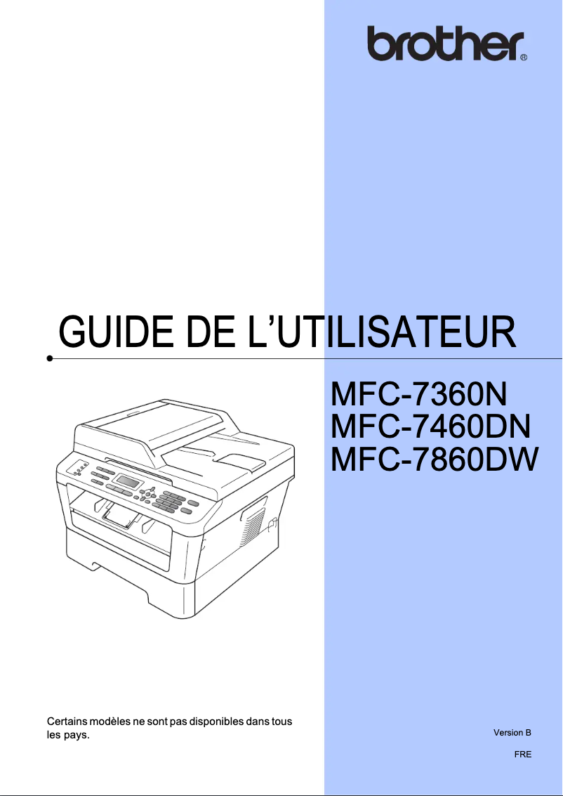 Page 1 de la notice Manuel utilisateur Brother MFC-7460DN